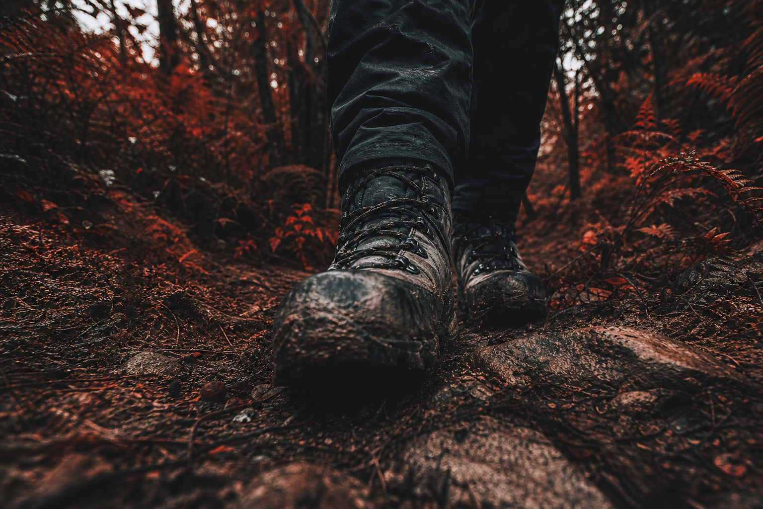 Forest path on a Dynankle guided walk